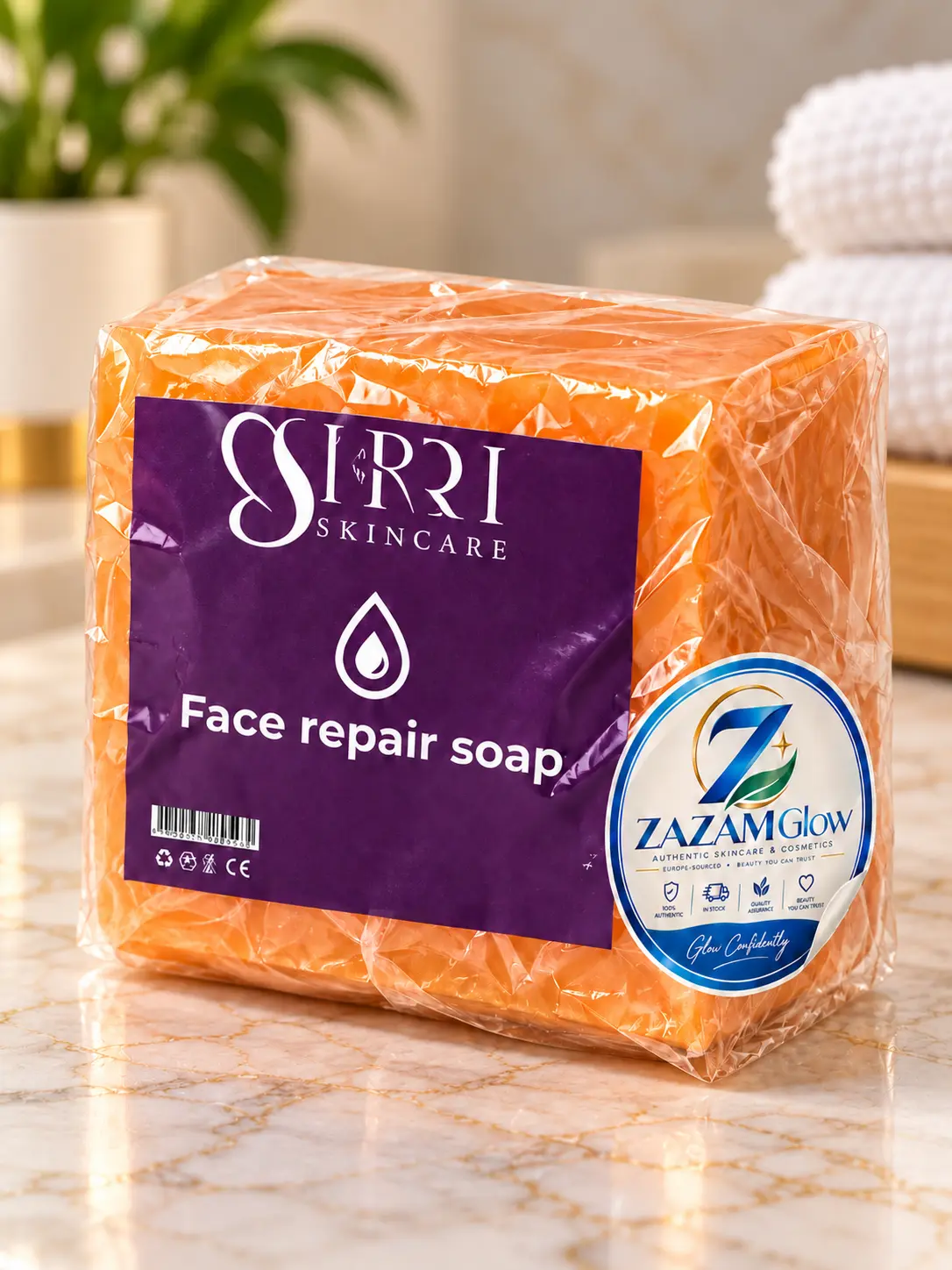 Facial care products at Zazam Glow